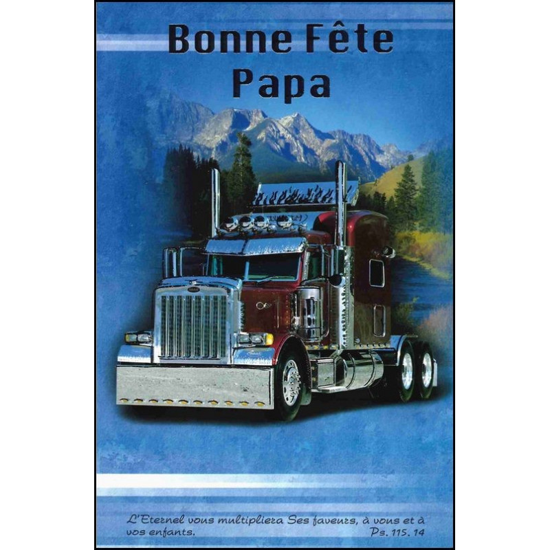 Carte Double Bonne Fete Papa Camion Ps 115 14