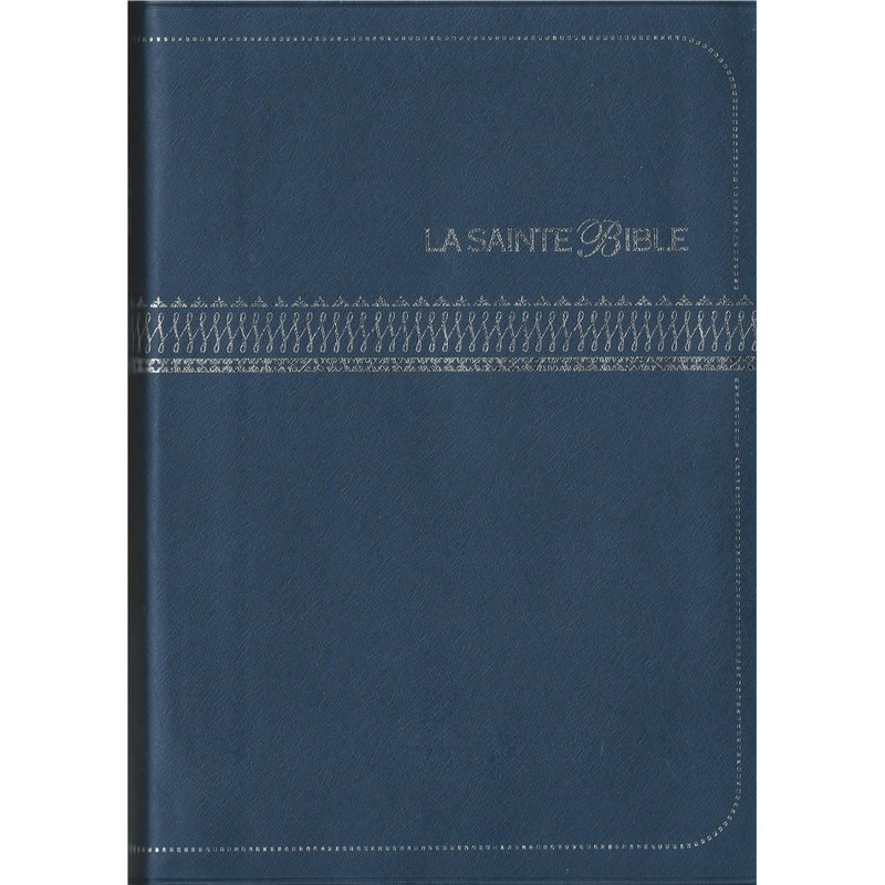 La Sainte Bible: Vinyle marine embossage argent [Book]